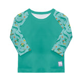 UPF 40+ Soft and Gentle Protective Swim Rash Vest in Crafty Croc