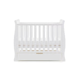 Obaby Stamford Space Saver Sleigh Cot - White