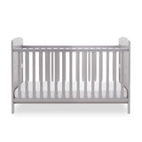 Obaby Grace Cot Bed, Cot Top Changer + Fibre Mattress - Warm Grey