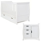 Obaby Stamford Classic Sleigh 2 Piece Room Set - White