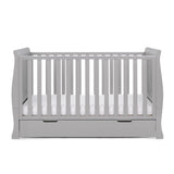 Obaby Stamford Classic Cot Bed + Cot Top Changer - Warm Grey