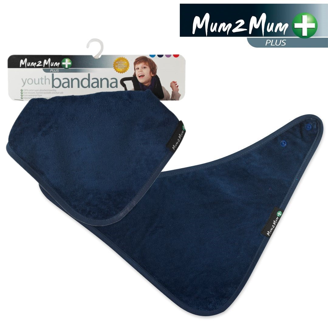 Mum 2 Mum PLUS Youth Disability Bib - Ages 5-15 years - Navy Blue
