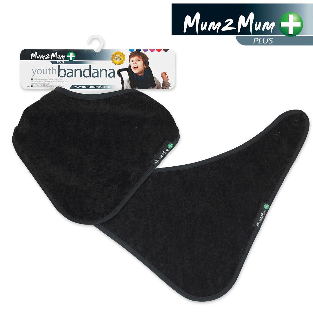 Mum 2 Mum PLUS Youth Disability Bib - Ages 5-15 years - Black