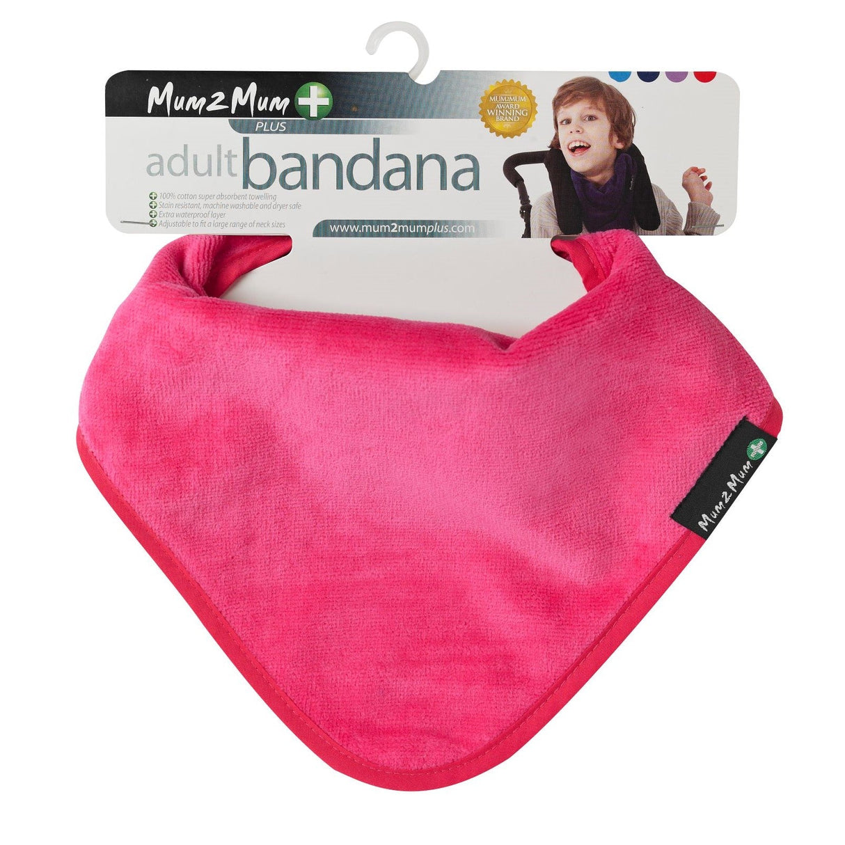 Mum 2 Mum PLUS Adult Disability Bib - Cerise Pink