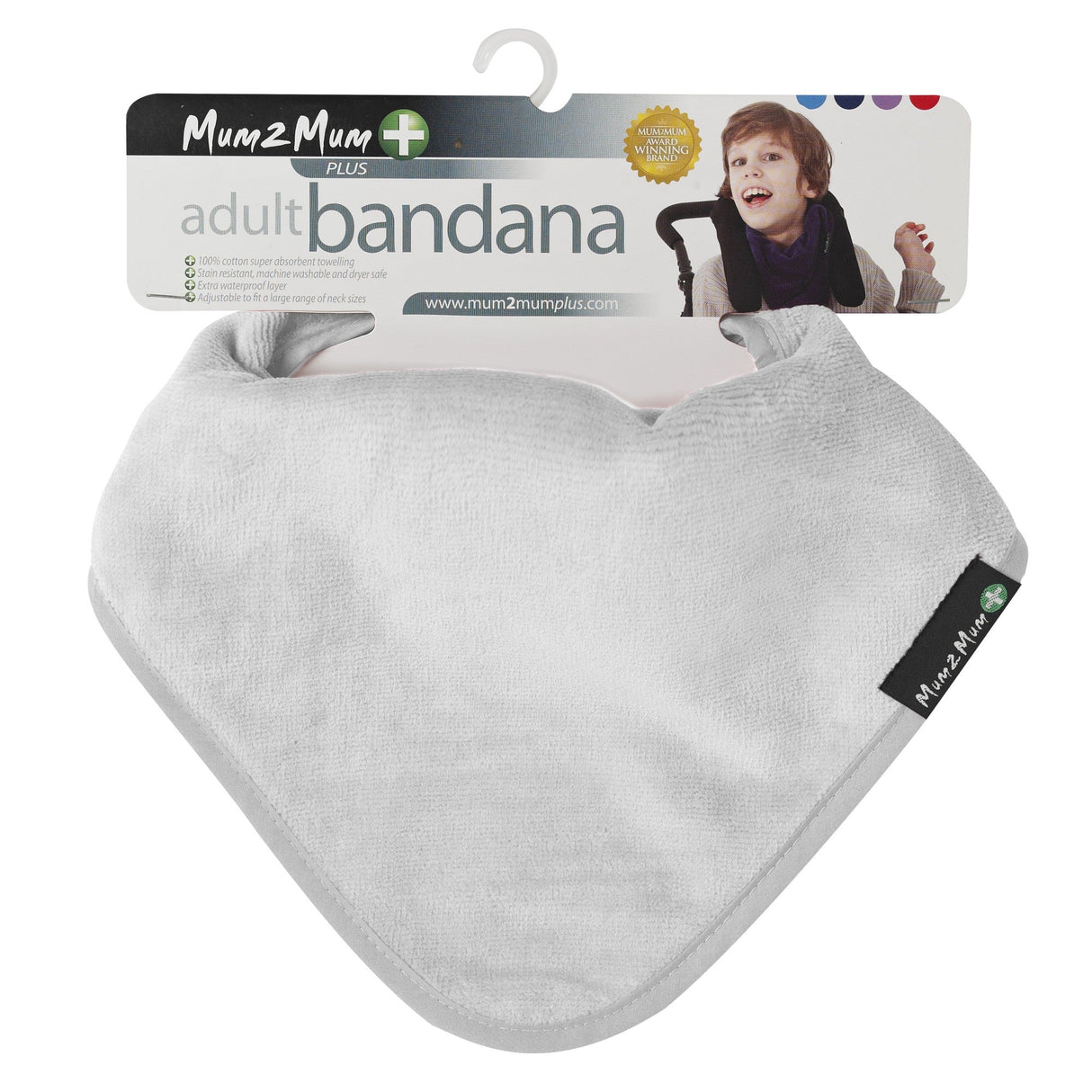Mum 2 Mum PLUS Adult Disability Bib - Stone Grey