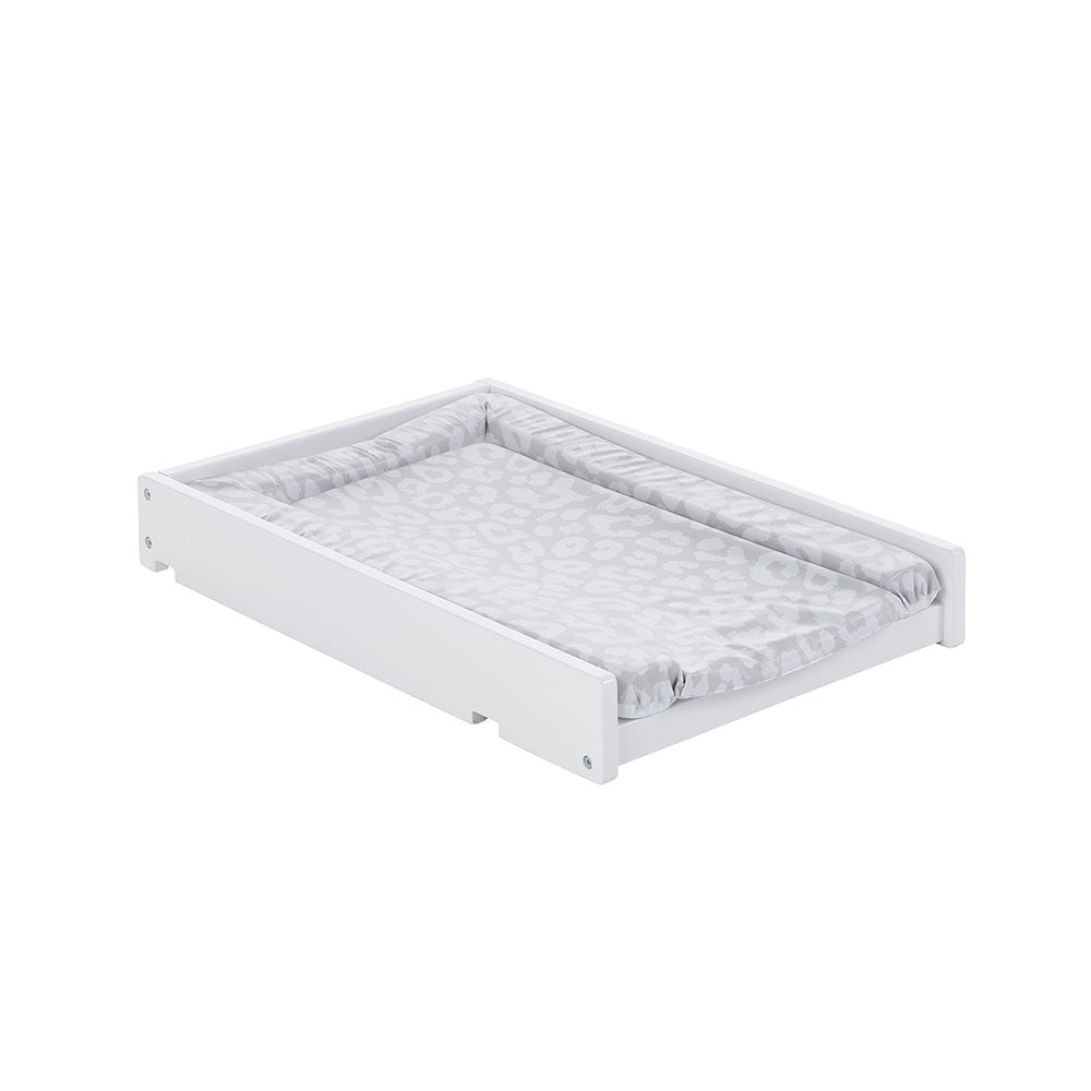 Obaby Stamford Space Saver Sleigh Cot & Cot Top Changer - White