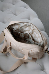 Ralphie Bear Quilted Changing Stroller Bag - Beige/Scallop