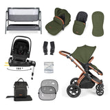 Ickle Bubba Stomp Luxe 14 Piece Nimbus 180° Spin Travel & Home Bundle - Bronze/Woodland/Tan