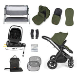 Ickle Bubba Stomp Luxe 14 Piece Nimbus 180° Spin Travel & Home Bundle - Black/Woodland/Black