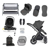 Ickle Bubba Stomp Luxe 14 Piece Nimbus 180° Spin Travel & Home Bundle - Black/Charcoal Grey/Black