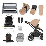 Ickle Bubba Stomp Luxe 14 Piece Nimbus 180° Spin Travel & Home Bundle - Black/Desert-Black