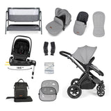 Ickle Bubba Stomp Luxe 14 Piece Nimbus 180° Spin Travel & Home Bundle - Black/Pearl Grey/Black