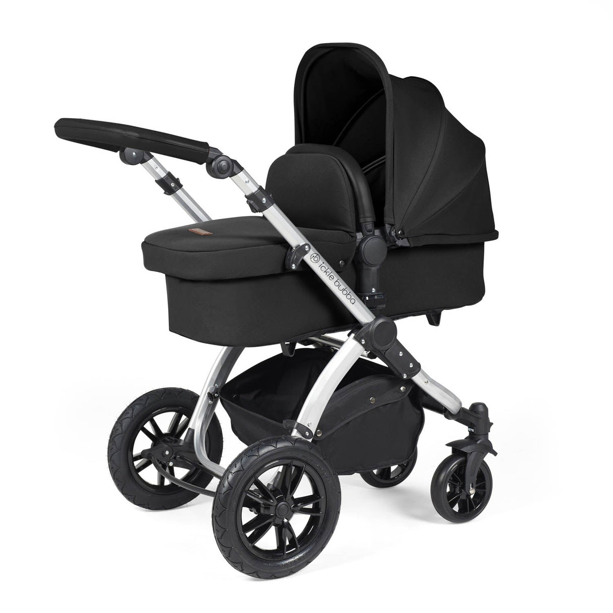 Ickle Bubba Stomp Luxe 14 Piece Nimbus 180° Spin Travel & Home Bundle - Silver/Midnight/Black
