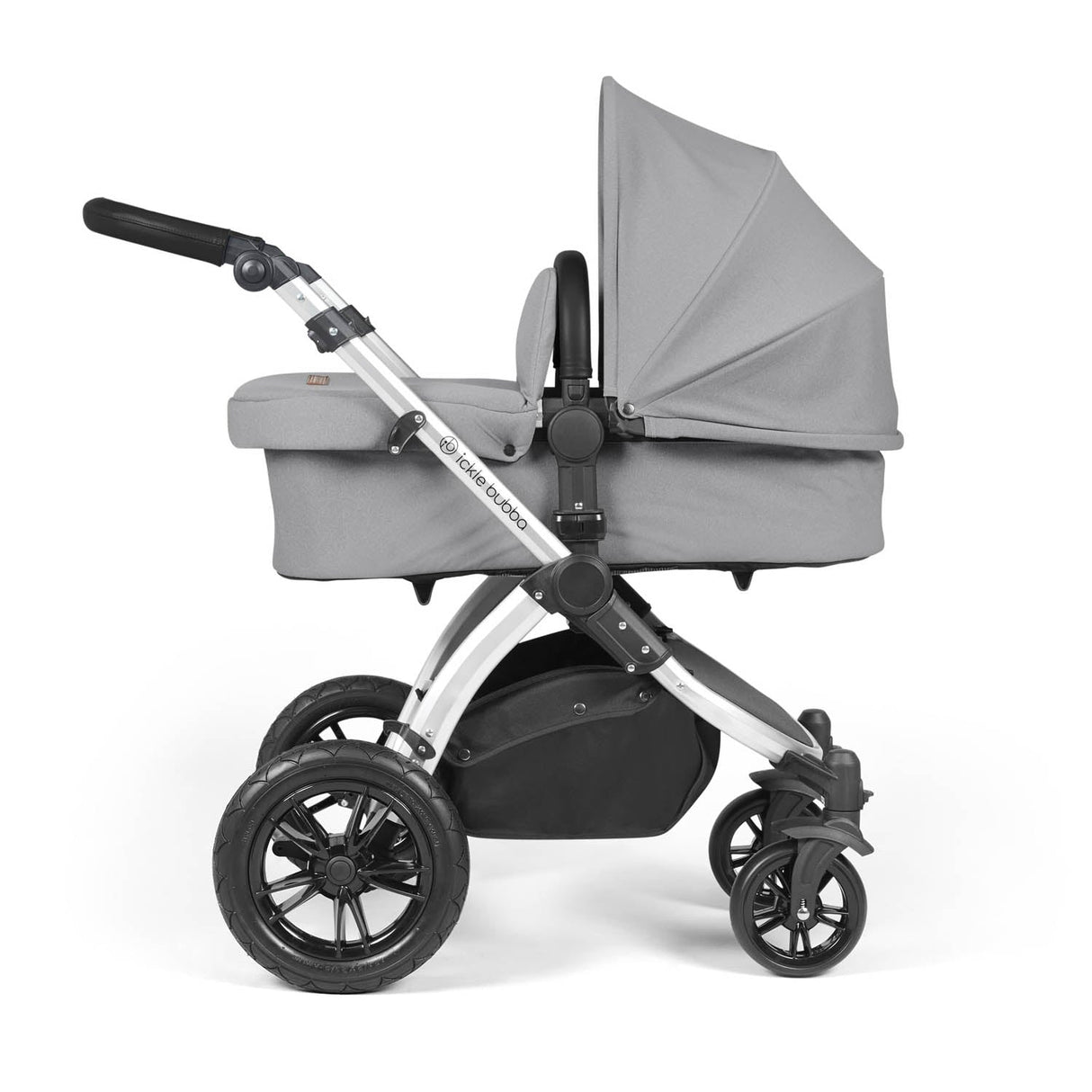 Ickle Bubba Stomp Luxe 14 Piece Nimbus 180° Spin Travel & Home Bundle - Silver/Pearl Grey/Black