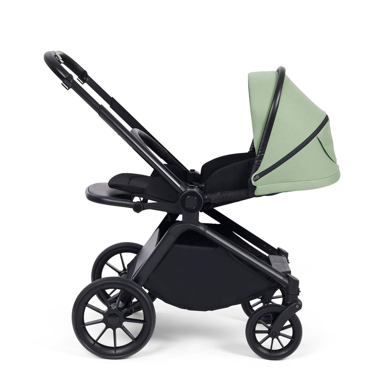 Ickle Bubba Altima 14 Piece Stratus i-Size Travel System & Base + Bubba&Me Crib - Sage Green