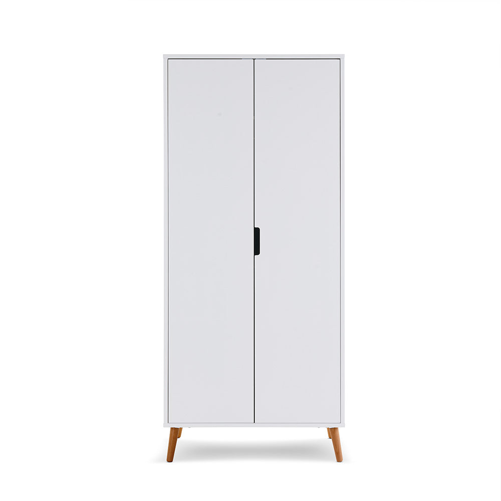 Obaby Maya Double Wardrobe - White With Natural