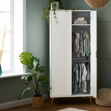 Obaby Maya Double Wardrobe - White With Natural