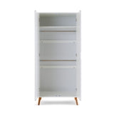 Obaby Maya Double Wardrobe - White With Natural