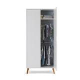 Obaby Maya Double Wardrobe - White With Natural