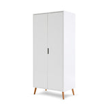 Obaby Maya Double Wardrobe - White With Natural