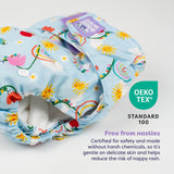 The Essentials Reusable Nappy Bundle in Garden Party + Pastels