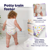 NEW: 3 Pack Reusable Potty Training Pants in Blue Skies - Elite Design