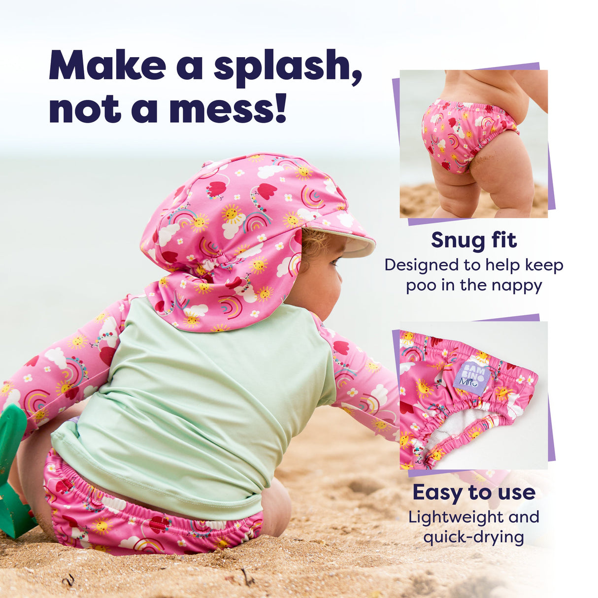 Reusable Swim Nappy in Happy Days