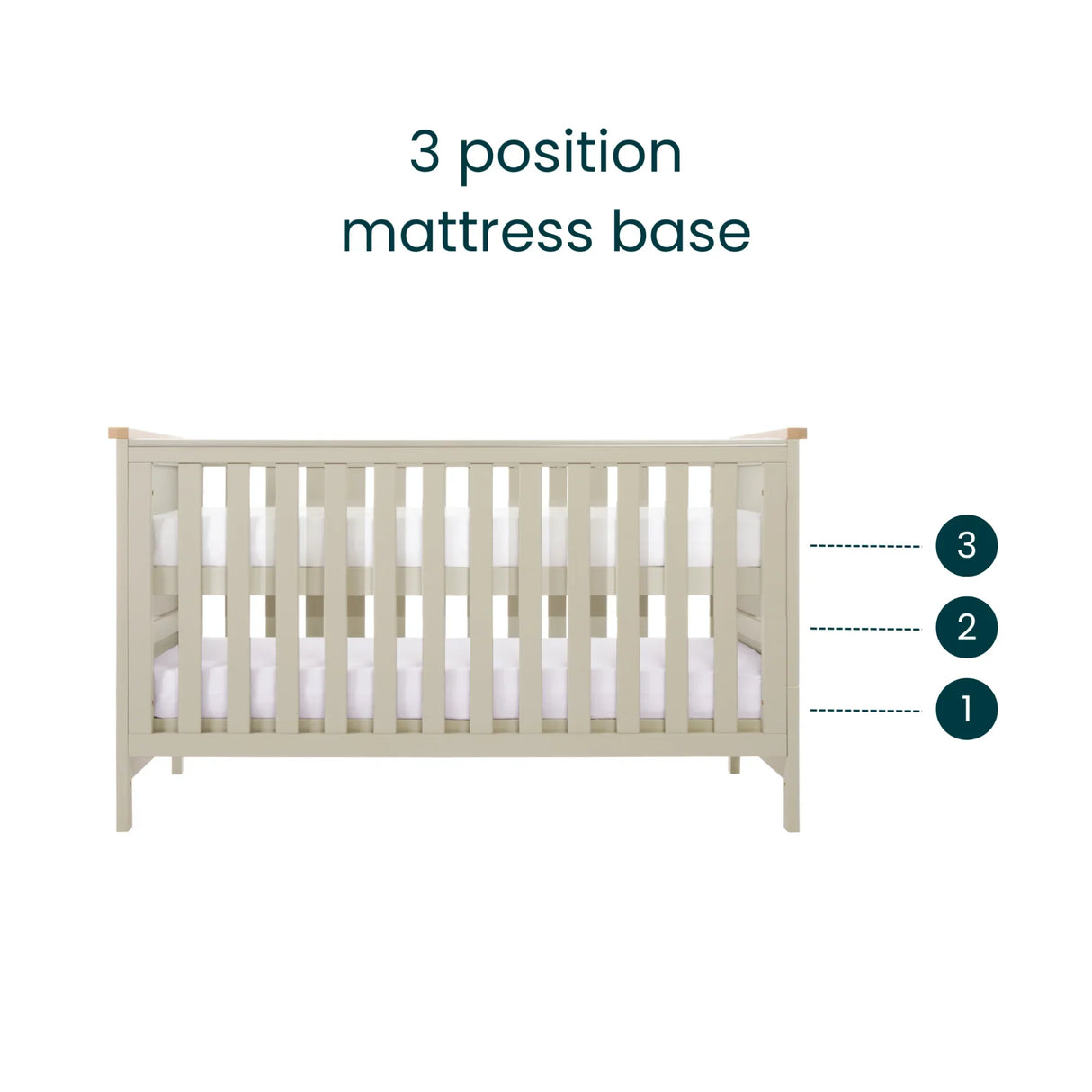 Tutti Bambini Misha Cot Bed - Mushroom & Golden Oak