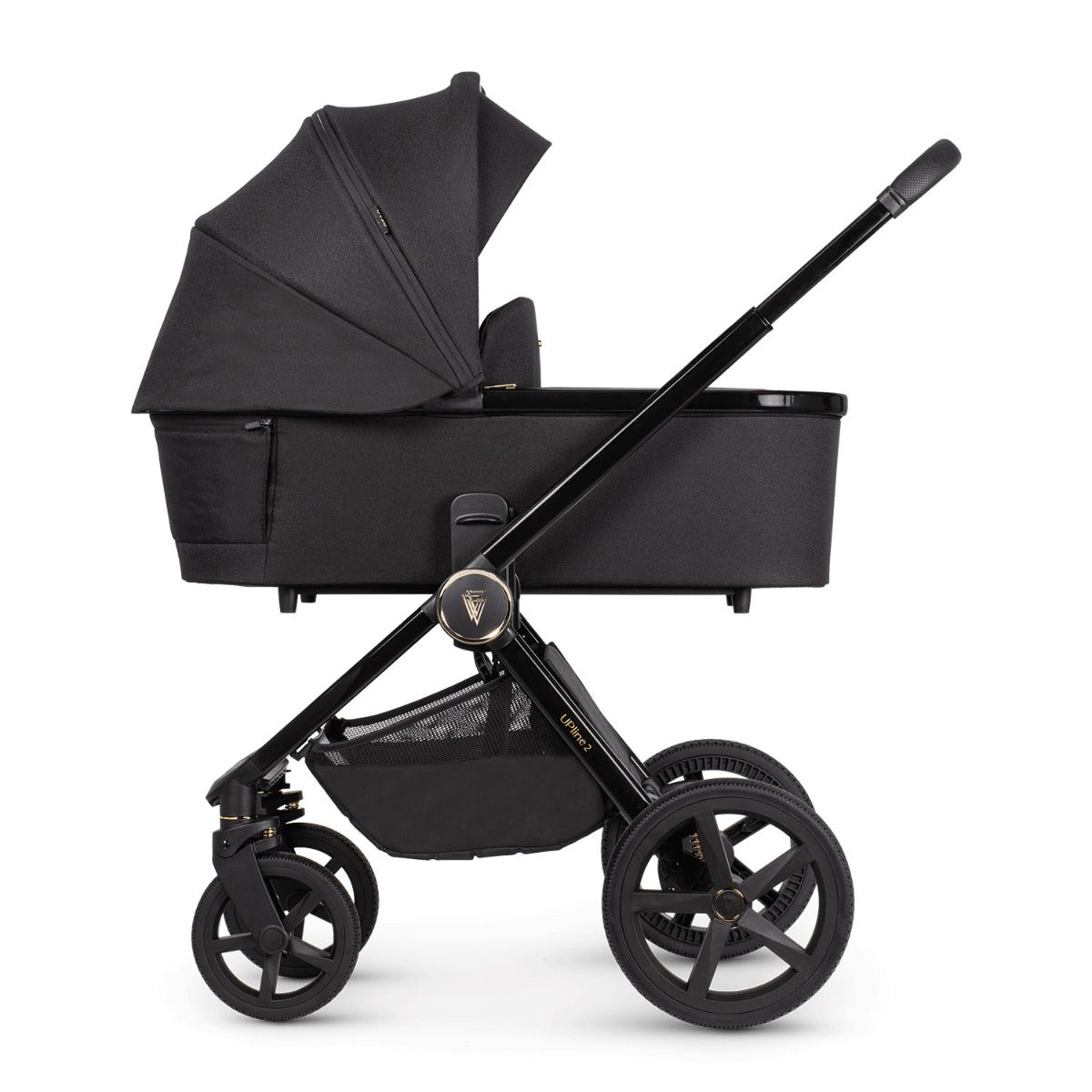Venicci Upline 2 3-in-1 Tiago + 360 Base Travel System Bundle - All Black