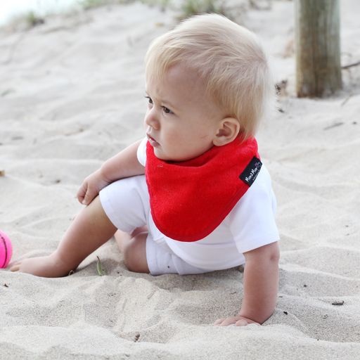 3 PACK - Mum 2 Mum Bandana Style Wonder Bibs - Red / Lime / Teal