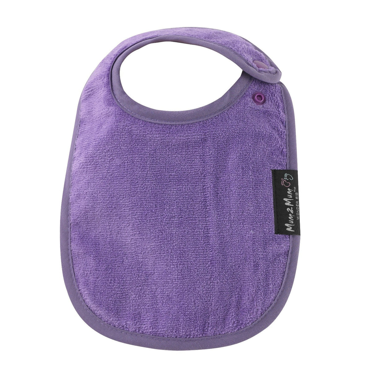 3 PACK - Mum 2 Mum Infant Wonder Bibs - Cerise / Baby Pink / Purple