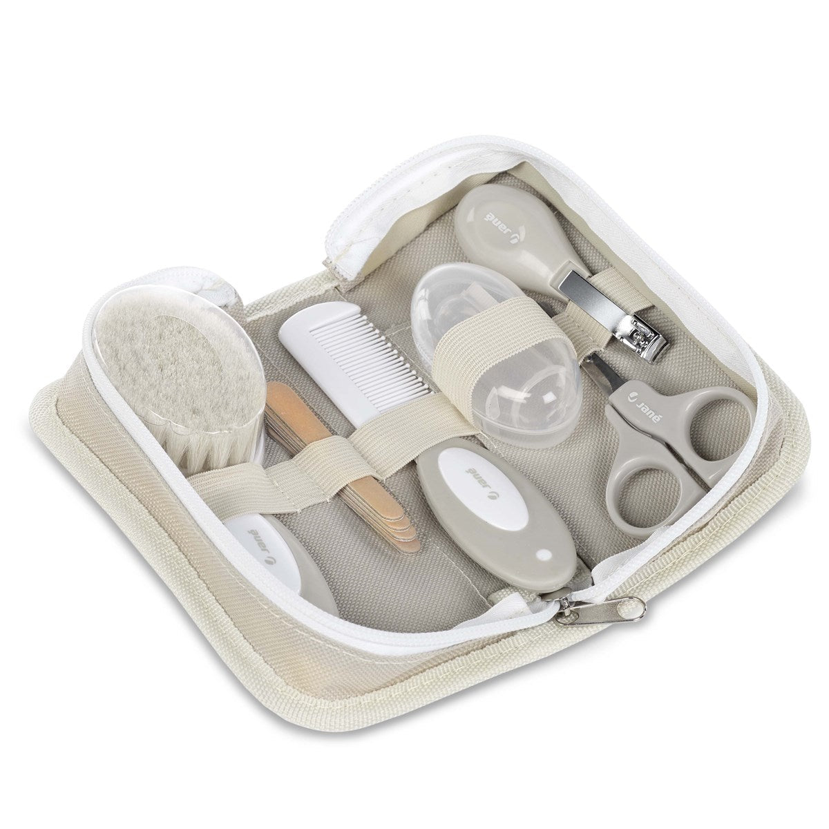 Jane Baby Hygiene Care Set with Zip-Up Toilet Bag – 8-Piece Newborn Grooming Kit