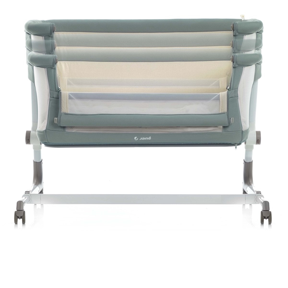 Jane Baby Side Crib + 4 Piece Bedding Set & Safety Mattress, Special Nature Edition