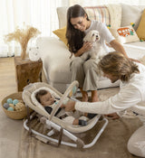 Jane Fold Hammock Baby Rocker with Toy Arch & Reversible Newborn Cushion, Star