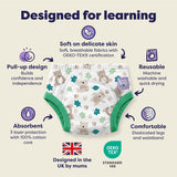 NEW: 3 Pack Reusable Potty Training Pants in Green Jungle - Elite Design