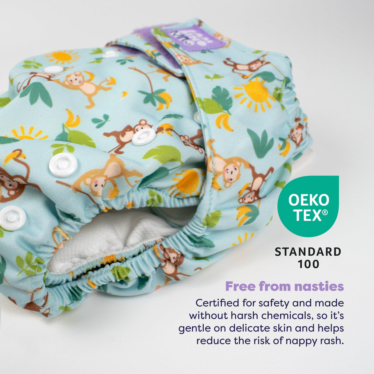 Revolutionary Reusable Nappy in Cheeky Monkeys