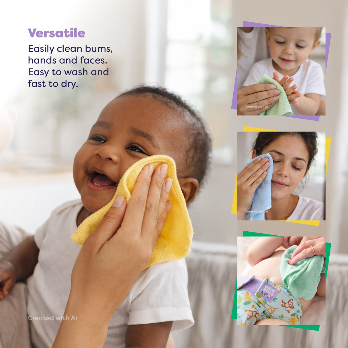 The Everything Reusable Nappy Bundle in Wild Life and Pastels