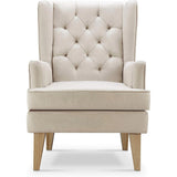 Johnston's Soothe Easy Deluxe Nursery Chair & Rocker – 2-in-1 Nursing & Feeding Chair, Natural Beige