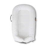 Noordi 2in1 Deluxe Baby Nest & Maternity Pillow with Silver-Ion Cotton, White