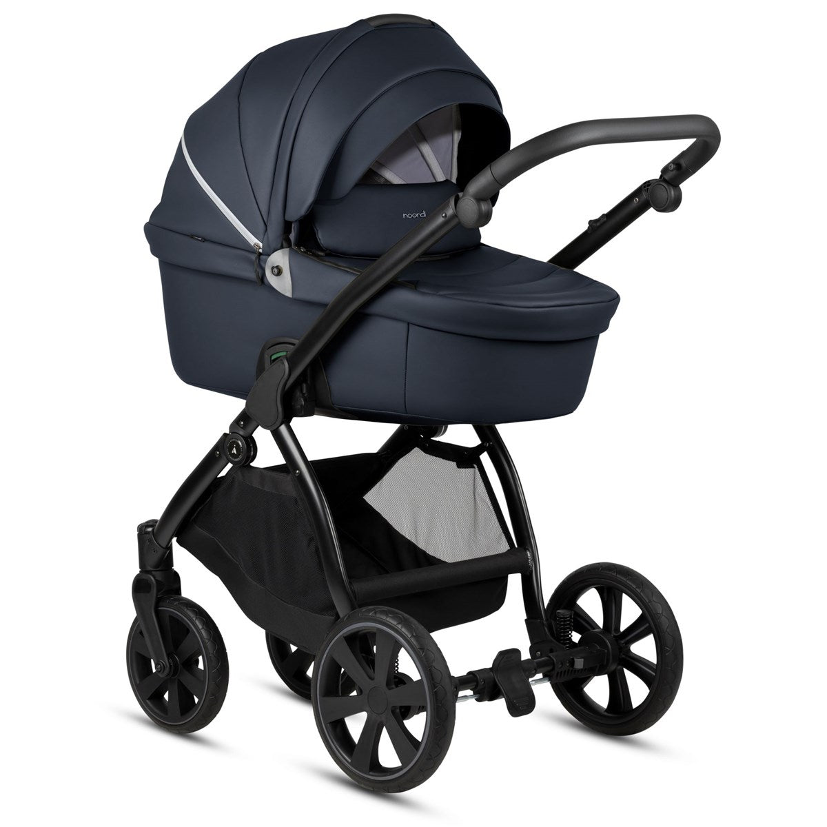Noordi Fjordi V1 Leather 3-in-1 Travel System – Eco-Leather Pram with ThermoCot™ & i-Size Car Seat