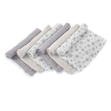 Bamboo Muslin Cloths For Baby 35 x 35 cm (6-Pack), Star