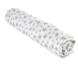 Extra Large Bamboo Muslin Cloths For Baby, 120 x 120 cm, star