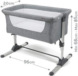 Johnston's Snuggle Cuddle Co-sleeper Beside Crib + Safety Mattress