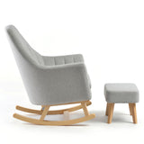 Johnston's Willow Nursing Rocking Chair & Footstool Set – Ergonomic Comfort for Feeding & Relaxing, Grey