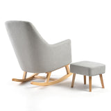 Johnston's Willow Nursing Rocking Chair & Footstool Set – Ergonomic Comfort for Feeding & Relaxing, Grey