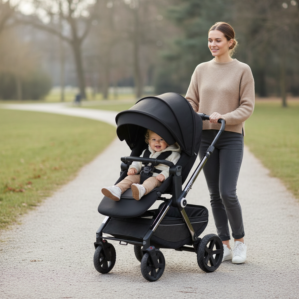 Jane Crosslight-3 Trio Kombibaby 360 Lie-Flat Car Seat Travel System, Special Edition Silver Shadow