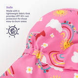 UPF 40+ Reversible Swim Hat for Babies and Toddlers in Happy Days