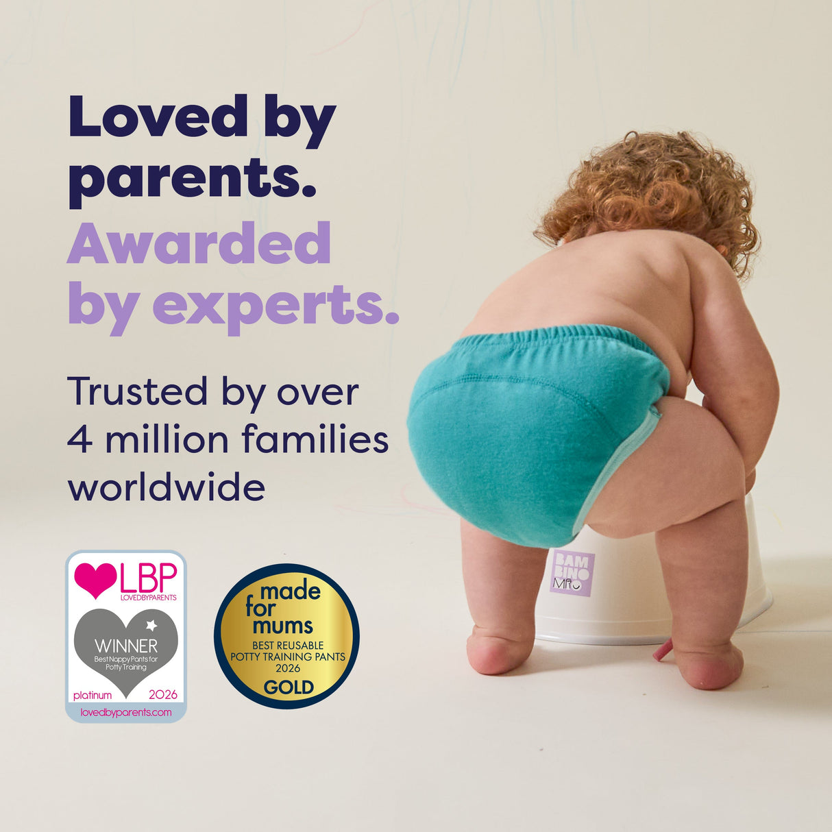 NEW: 3 Pack Reusable Potty Training Pants in Pink - Elite Design
