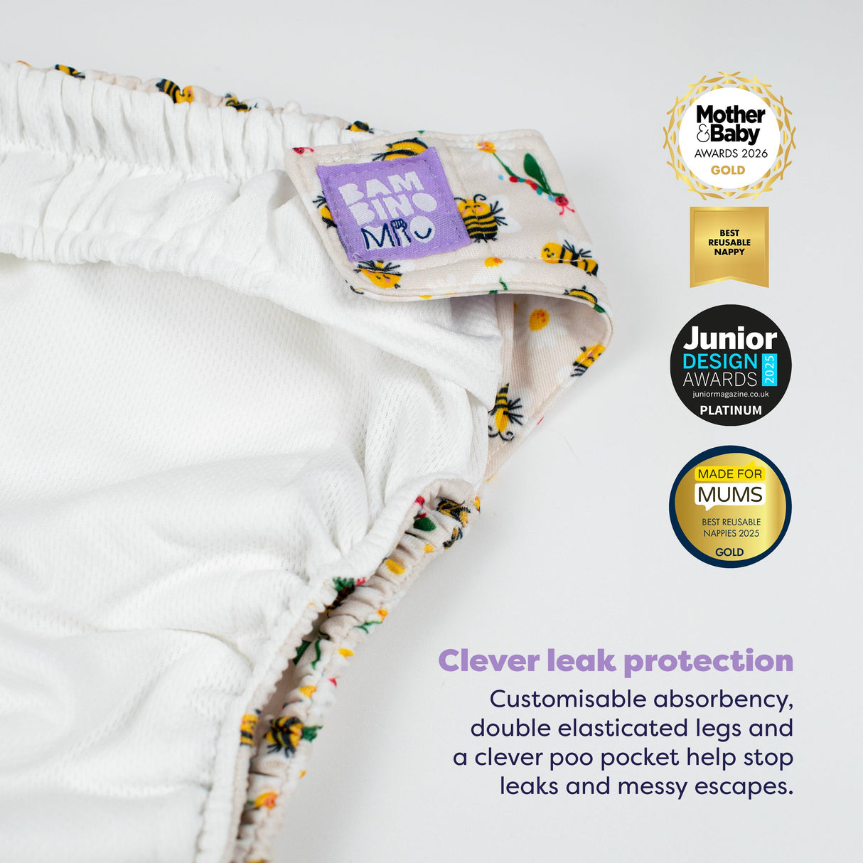 Revolutionary Reusable Nappy in Busy Bees