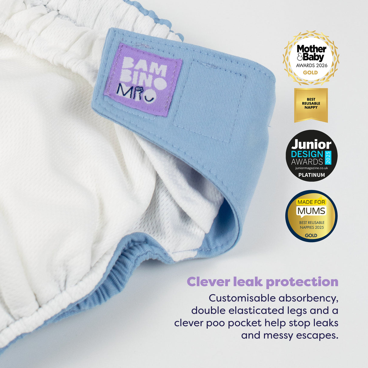 Revolutionary Reusable Nappy in Blue